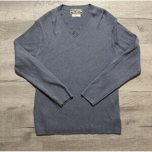 Vintage Polo Jeans Sweater Long Sleeve V-Neck Me A XL Pullover Blue Ralph Lauren